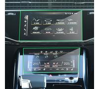 LLQJTC GPS Película Protegida para para Q8 2019 2020 2021 Radio GPS LCD Tablero Protector Navegación Automóvil Película Protectora Pantalla Vidrio Templado(Up and Down Screen)