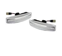 LLQJTC Intermitentes Coche Para Land Para Rover Para LR2 Para LR3 Para LR4 Para Discovery Lámpara LED Posición Lateral Guardabarros Luces Ámbar Señal Giro(Clear Normal Amber)