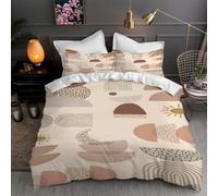 LLSZAHD Geometría Abstracta Funda de Edredón Suave 3 Piezas Impresión 3D y Cremallera Oculta con Fundas de Almohada Estilo Bohemio Funda Edredon for Infantil y Juvenil Single（140x200） ZM1149