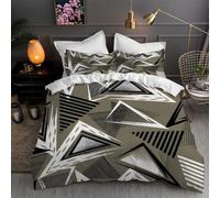 LLSZAHD Geometría Triangular 3D Impresión Edredón Funda 3pz Microfibra Cremallera Oculta Moderno Minimalista Abstracto Funda de Edredón 2 Fundas Adolescentes Adultos Jóvenes King (220x240) ZM1314