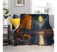 LLSZAHD Naranjos Manta Franela, Cielo Azul Suave CóModo Transpirable Mantas 100x130cm Adecuada Todas Las Estaciones Manta para Adultos, Niños, Sofá, Cama, Viaje