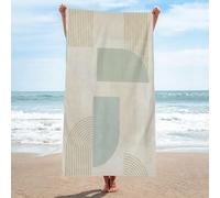 LLSZAHD Toalla de Playa Arte GeoméTrico Toalla de BañO de Microfibra Grande, Toalla de Playa Suave de Secado RáPido Toalla de Camping Ligera y PortáTil Toalla Personalizada Playa 70x140cm