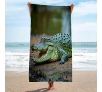 LLSZAHD Toalla Playa Abertura de cocodrilo Afilada Toalla Microfibra Grande, Toallas de Playa Suave de Secado RáPido Camping Ligera y PortáTil Toallas 200x200cm