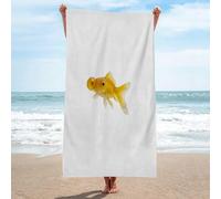 LLSZAHD Toalla Playa Arte de pez Dorado con Burbujas Toallas de Playa SúPer Suave Toallas de Sauna Ligera Portá Til Towel para Yoga Toalla Microfibra 70x150cm