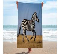 LLSZAHD Toalla Playa Cebra galopando Toalla Microfibra Grande, Toallas de Playa Suave de Secado RáPido Camping Ligera y PortáTil Toallas 90x180cm