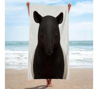 LLSZAHD Toalla Playa Tapir Raro de pie Toalla Microfibra Grande, Toallas de Playa Suave de Secado RáPido Camping Ligera y PortáTil Toallas 150x200cm