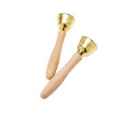 LLTCMAOYI Campana De Mano Montessori De 13 Cm con Mango De Madera, Juguete De Percusión Musical para Niños para Educación Temprana