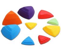 LLTCMAOYI Cross River Stone Children's Early Education Sense Training Toys Juego de Nueve Piezas, Adecuado para Entrenar la Capacidad de Equilibrio de los niños,Classic Colors