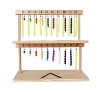 LLTCMAOYI Escalera de Cuentas Montessori 1-20, Juguete matemático, Herramienta de Aprendizaje de números y aritmética para el hogar y el Aula