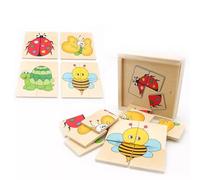 LLTCMAOYI Juguetes de Rompecabezas Montessori de Animales e Insectos para Desarrollar la Motricidad Fina,Insects