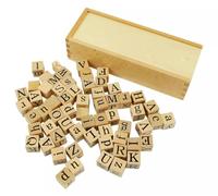 LLTCMAOYI Montessori - Bloque de letras para enseñar SIDA, bloque de letras combinado, enseñanza de idiomas