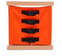 LLTCMAOYI Montessori - Tabla de práctica de ropa para enseñar SIDA, materiales de aprendizaje para vestirse para niños, color naranja