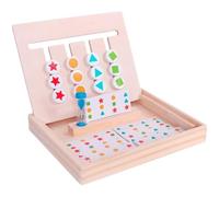 LLTCMAOYI Patrón geométrico Montessori a juego para enseñar SIDA para que los niños entrenen el pensamiento lógico de los niños