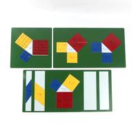 LLTCMAOYI Teorema de Hierro Pitágoras Matemáticas Enseñanza del SIDA, suministros de aprendizaje Montessori para el aula