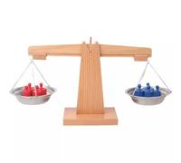 LLTCMYGS Báscula de Madera Montessori, Juguete Educativo para Comparar Pesos y Contar