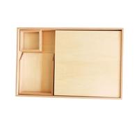 LLTCMYGS Caja de Manualidades de Madera Montessori, Bandeja para Tarjetas de Niños, Juego de Clasificación y Organización