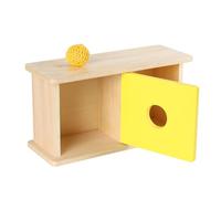 LLTCMYGS Caja de Permanencia de Objetos Montessori, Juguete de Madera de Permanencia de Objetos y Clasificación de Formas para Niños Pequeños,Model b