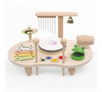 LLTCMYGS Campana de Viento de Madera Montessori, Juguete Musical Multifuncional para la iniciación Musical de los bebés