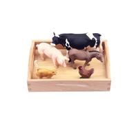 LLTCMYGS Conjunto de Modelos de Animales en Miniatura Montessori Farm, réplicas de Modelos de Animales, estatuas pequeñas