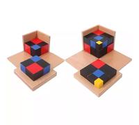 LLTCMYGS Cubo Binomial y Trinomial Montessori, Desarrolla la Conciencia Espacial y el Pensamiento Matemático,Set