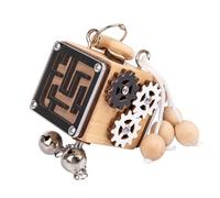 LLTCMYGS Cubo de Actividades Montessori de Madera, Cubo Multifuncional 6 en 1 para Que los niños pequeños se entretengan,Model b