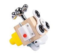 LLTCMYGS Cubo de Actividades Montessori de Madera, Cubo Multifuncional 6 en 1 para Que los niños pequeños se entretengan,Model a