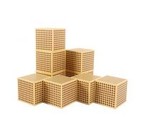 LLTCMYGS Cubos de Madera Montessori, 45 Placas de Cien, 9 Cubos de Mil y Bandejas,B