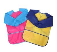 LLTCMYGS Delantal de Arte Montessori Equipo de educación temprana, Delantal de Pintura de Arte Impermeable para niños (2 Piezas)