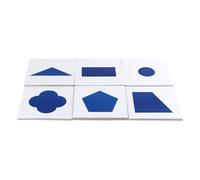 LLTCMYGS Gabinete Montessori de Formas Geométricas con 6 Cajones, Juguete Sensorial de Madera para el Aprendizaje de Matemáticas en Preescolar,Geometric Shapes