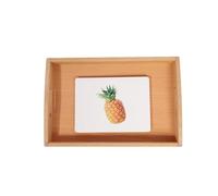 LLTCMYGS Juego de Ayuda para la enseñanza de Idiomas Montessori Fruit Card, educación temprana para niños en Edad Preescolar