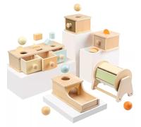 LLTCMYGS Juego de Caja de Permanencia de Objetos Montessori para Niños Pequeños, Juguete de Aprendizaje para el Desarrollo Temprano