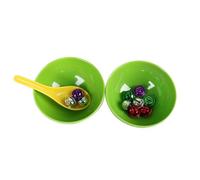 LLTCMYGS Juego de Cucharones de Campanas Coloridas Montessori, Juguete Sensorial de Vida Práctica, Cuencos y Cuchara,Scoop Set