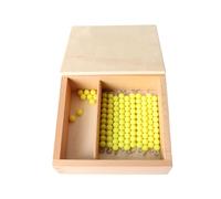 LLTCMYGS Juego de Cuentas de matemáticas Montessori para la Tabla Seguin, Materiales Montessori con Caja de Almacenamiento de Madera,Companion b