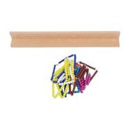 LLTCMYGS Juego de Cuentas en Cadena Cuadrada Montessori, Manipulativo Matemático para Contar de Saltos y Aprendizaje de Cuadrados