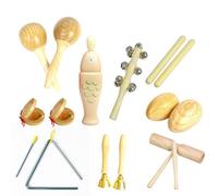 LLTCMYGS Juego de Juguetes Musicales de Madera Montessori para Bebés, Regalo Festivo para Niños (9 Piezas)