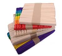 LLTCMYGS Juego de Palitos de Helado de Madera Montessori Arcoíris, Ideal para Diseños Creativos y Manualidades