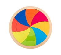 LLTCMYGS Juego de Rompecabezas de arcoíris de Madera, Juguetes Montessori para clasificar Formas y Colores, tableros de Rompecabezas geométricos para el Aprendizaje temprano,Model b