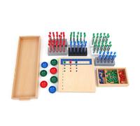 LLTCMYGS Juego de Tubos de Ensayo de Matemáticas Montessori, Tablero de División Larga Montessori, Juguete de Aprendizaje Temprano de Matemáticas para Niños Pequeños
