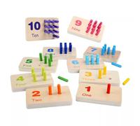LLTCMYGS Juego Educativo de matemáticas Montessori para niños pequeños: Tablero de Clavijas para Contar y emparejar números del 1 al 10