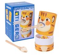 LLTCMYGS Juego Montessori de Alimentación del Tigre, Juguete Educativo Temático de Comida para el Desarrollo Temprano