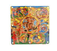 LLTCMYGS Juguete de Laberinto con bolígrafo magnético Montessori, Rompecabezas de Laberinto magnético anular,Model c