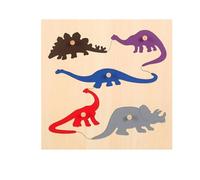 LLTCMYGS Juguete Educativo de Tablero de Rompecabezas Montessori, Animales, Frutas, Partes del Cuerpo, Vehículos y Estructura de la Tierra,Dinosaurs