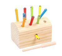 LLTCMYGS Juguete Magnético de Madera Montessori para Capturar Insectos, Juego Educativo para el Desarrollo de Habilidades Motoras Finas