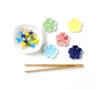 LLTCMYGS Juguete Montessori de Clasificación de Colores, Actividad de Vida Práctica de Habilidades Motoras Finas con Cuentas de Flores, Pinzas, Bandejas y Tazones,Sets