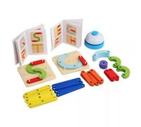 LLTCMYGS Juguete Montessori de Doble Tablero con Clavijas Creativo, Herramienta para el Desarrollo de Habilidades Motoras Finas para Preescolares