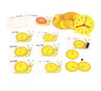 LLTCMYGS Juguete Montessori para Aprender a Decir la Hora, 32 Tarjetas Didácticas de Tiempos y Relojes Educativos