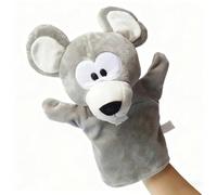 LLTCMYGS Marionetas de Mano de Boca Abierta Montessori, Juguetes de Peluche de Animales, Juguetes para Contar Historias de Navidad,Rat