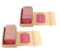LLTCMYGS Montessori Madera De Madera De Carácter Chino Enseñanza De Idiomas SIDA, Trazos De Caracteres Chinos Tablero De Copia De Ortografía,Two Pieces