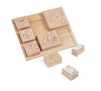LLTCMYGS Montessori Siete Continentes Sello Lavable, Jardín de Infantes Cultura Infantil Arte
