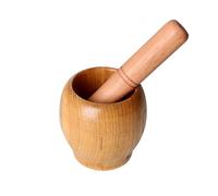 LLTCMYGS Mortero y Maja de Madera Montessori, Juguete sensorial de Vida práctica para niños pequeños,Garlic Crusher